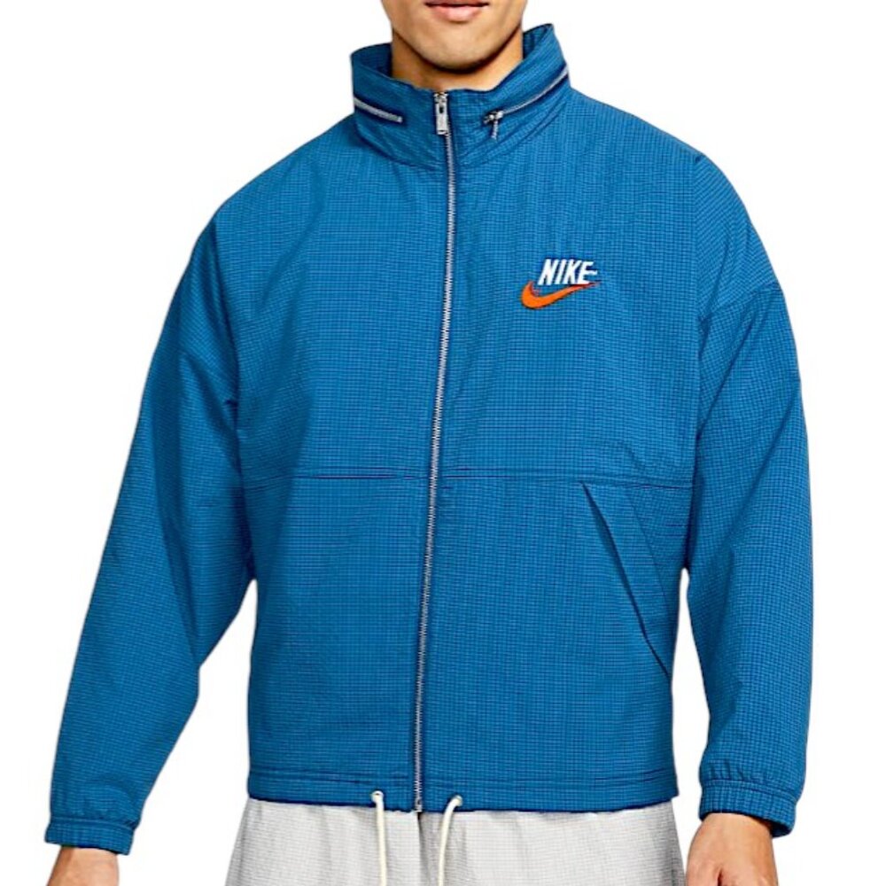 Nike Sportswear Men's Lined Woven Jacket in Dark Marina Blue NWT - Size Medium